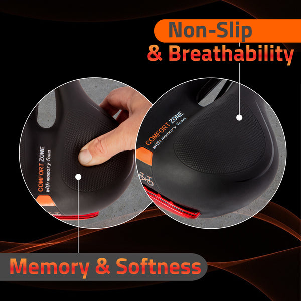 Bike Saddle with Memory Foam and Dual Shock Absorbing